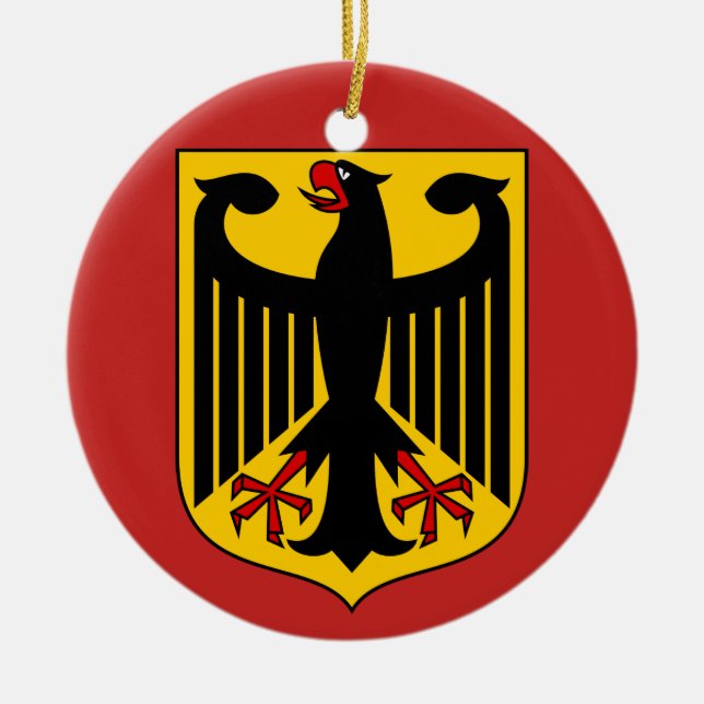 Bundesadler - Bundeswappen Deutschlands - Tyskland Julgransprydnad Keramik (Framsidan)