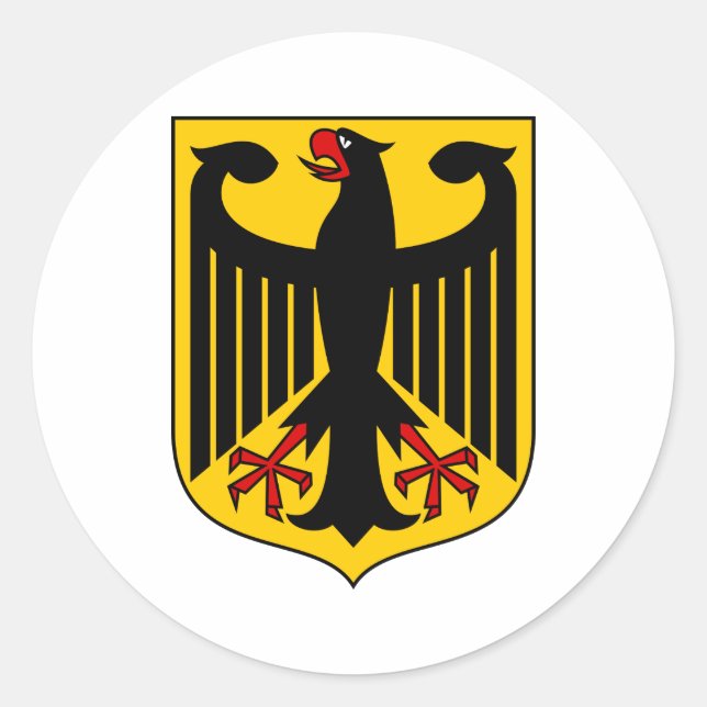 Bundesadler - Bundeswappen Deutschlands - Tyskland Runt Klistermärke (Framsida)