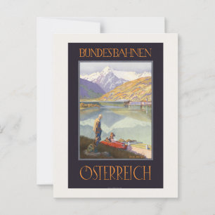 Bundesbahnen Österreich Vintage resor Poster 192 Vykort