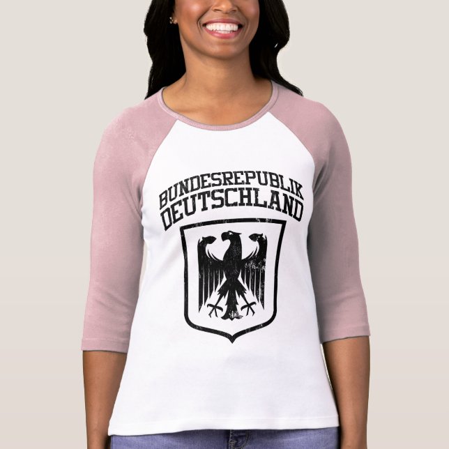 Bundesrepublik Deutschland/tysk örn Tee Shirt (Framsida)