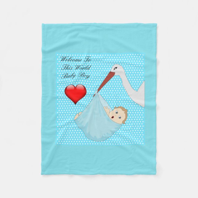 Bundle av Joy Boy Stork Fleece Blanket (Framsidan)
