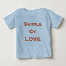 BUNDLE OF KÄRLEK - Simple Cute Blue / Brown Tee Shirt