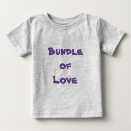BUNDLE OF KÄRLEK - Simple Cute Grått / Lila T-shirt