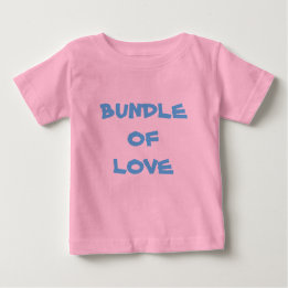 BUNDLE OF KÄRLEK - Simple Cute Rosa / Blue T-shirt