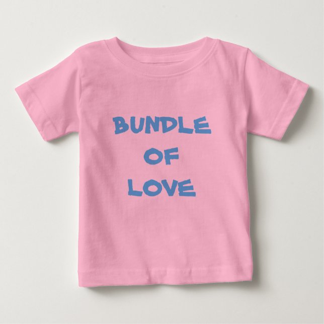 BUNDLE OF KÄRLEK - Simple Cute Rosa / Blue T-shirt (Framsida)