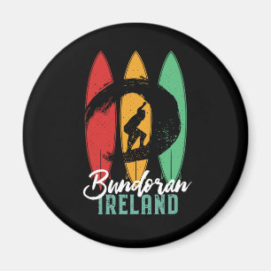 Bundoran Beach Ireland Vintage Retro Surfing Magnet