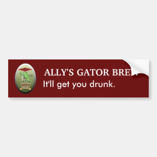Bundsförvant alligatorbrygd bildekal