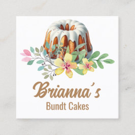Bundt Cake Bakery Fyrkantigt Visitkort