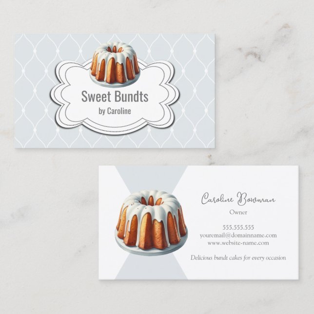 Bundt Cake Bakery Visitkort (Fram/baksida)