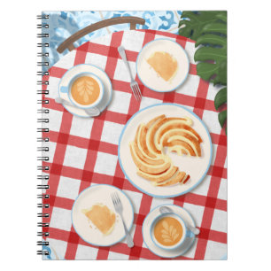 Bundt kummel och kaffe för två anteckningsbok