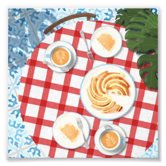 Bundt kummel och kaffe för två fototryck (Framsidan)