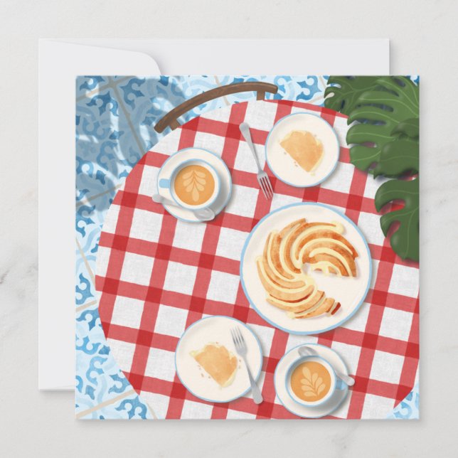 Bundt kummel och kaffe för två inbjudningar (Framsida)