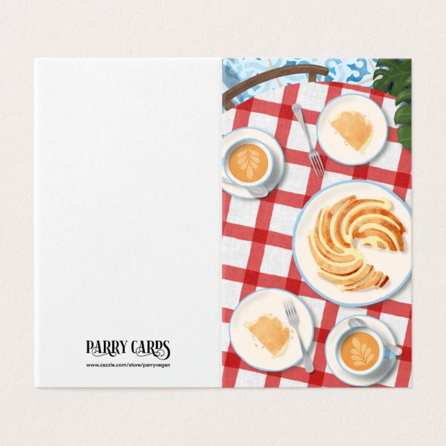 Bundt kummel och kaffe för två kort (Utsida ovikt)