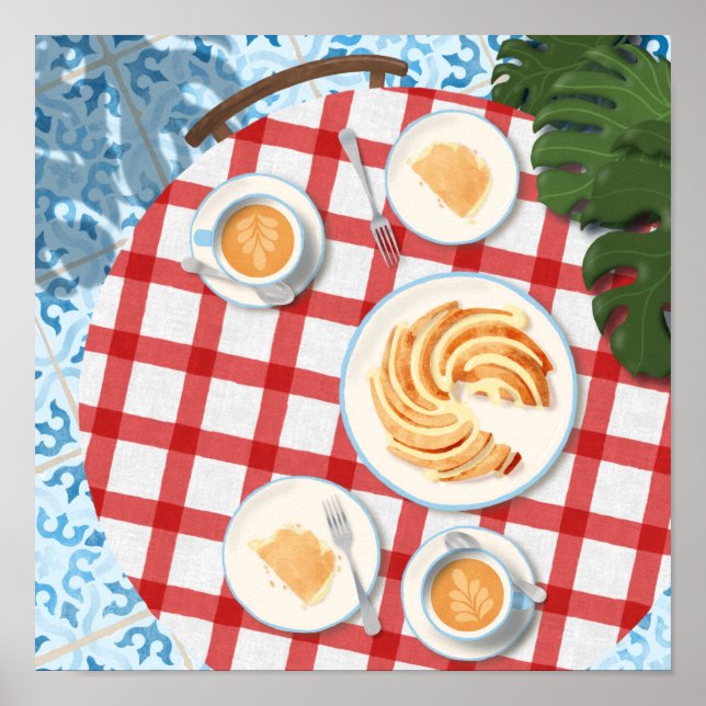 Bundt kummel och kaffe för två poster (Framsidan)