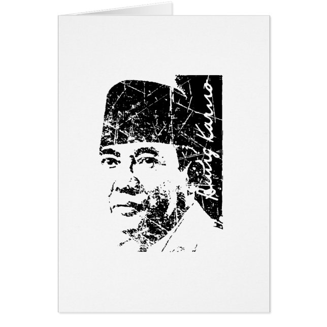 Bung Karno Hälsningskort (Framsidan)