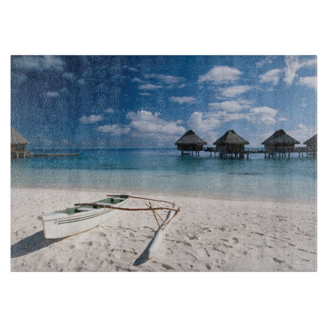 Bungalower från strand Motu Toopua (Framsidan)