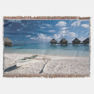 Bungalower från strand Motu Toopua Mysfilt