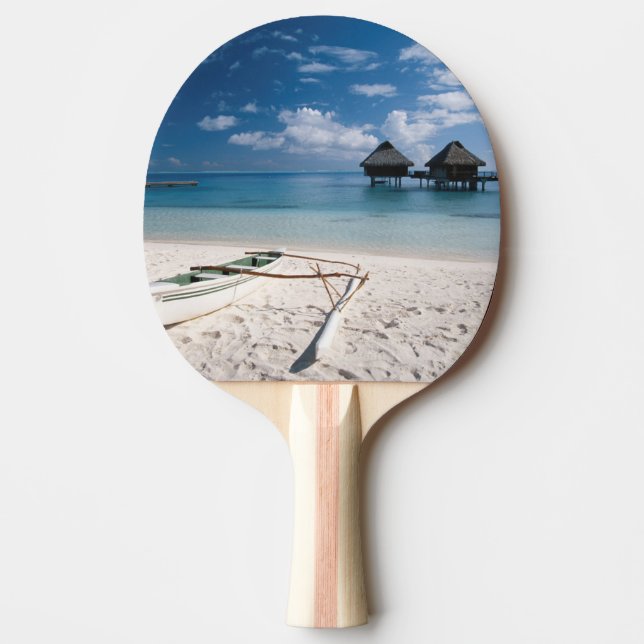 Bungalower från strand Motu Toopua Pingisracket (Framsidan)