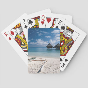 Bungalower från strand Motu Toopua Spel Kort