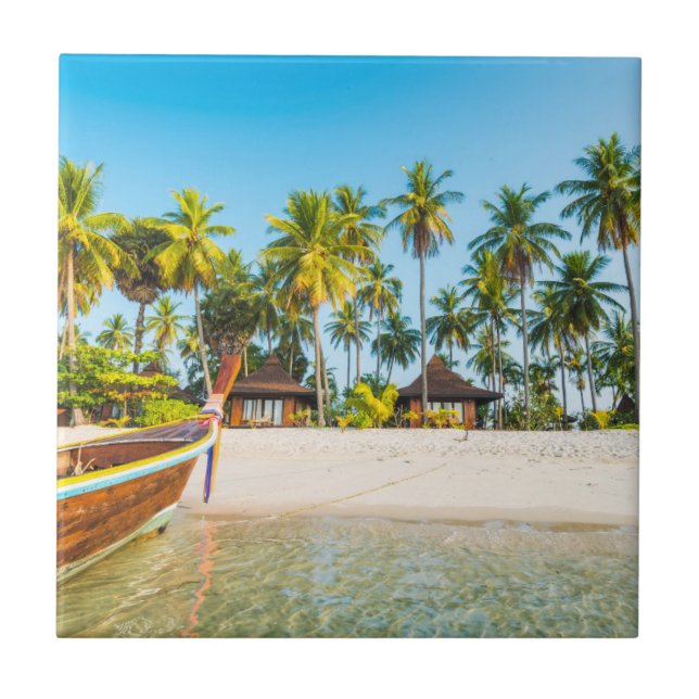 Bungalower på stranden | Ko Mook, Thailand Kakelplatta (Framsidan)