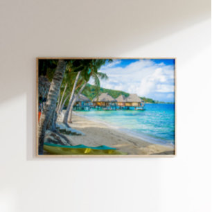 Bungalows Turquise Ocean Bora-öarna Poster