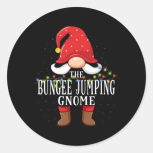 Bungee Jumg Gnome Family Pajama Runt Klistermärke