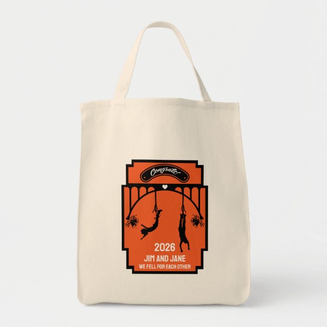 Bungee Jumping Bröllop Gift Tygkasse (Framsidan)