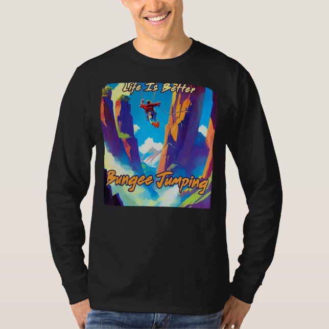 Bungee jumping extremt äventyr t shirt (Framsida)