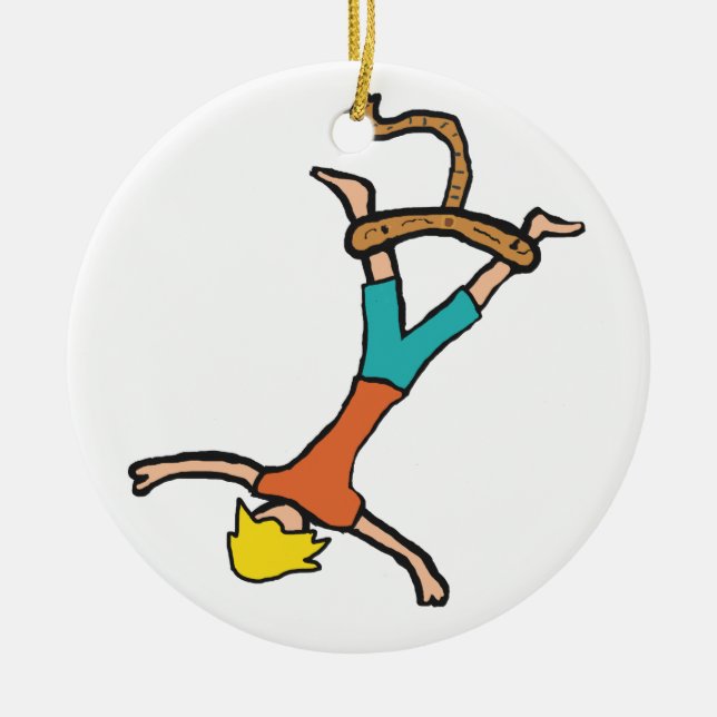 Bungee Jumping Julgransprydnad Keramik (Framsidan)