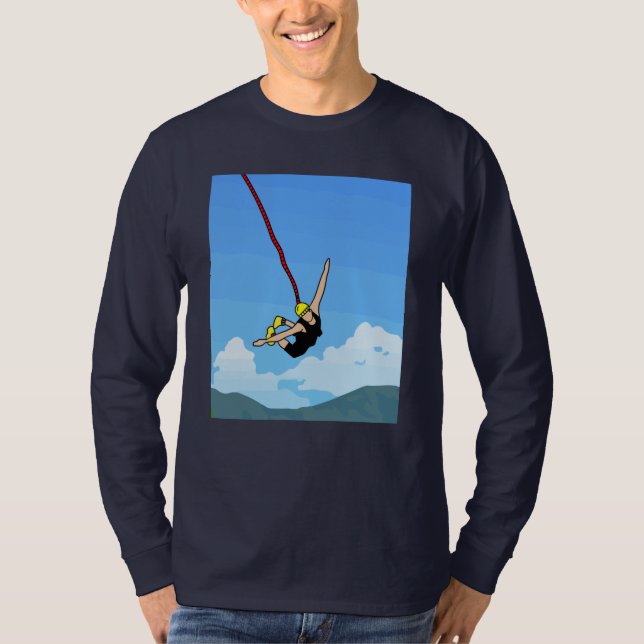 Bungee Jumping Jump to Freedom T Shirt (Framsida)