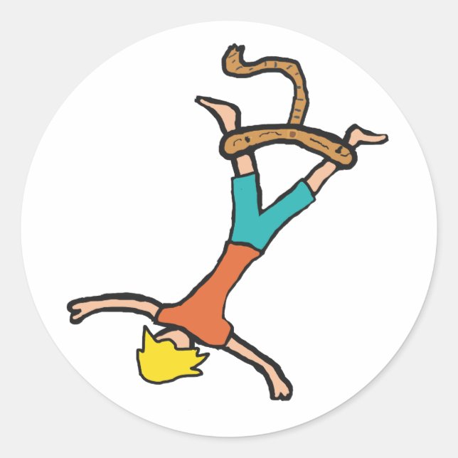 Bungee Jumping Runt Klistermärke (Framsida)