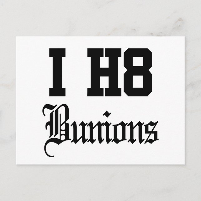 bunions vykort (Framsida)