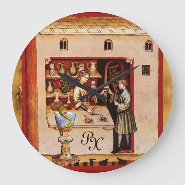 BUNKE AV HYGEIA-MONOGRAMmedicinen, apotek Stor Klocka (Framsida)