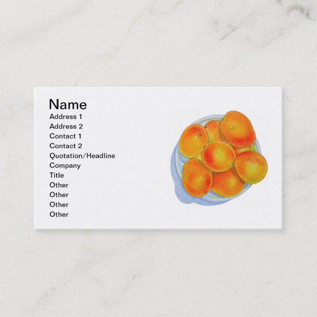 Bunke av mango visitkort (Framsida)