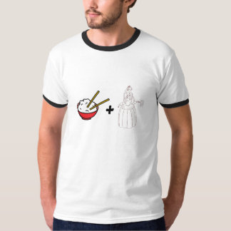 Bunke av ris och drottningen t-shirt