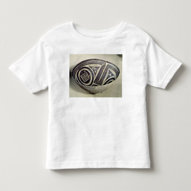 Bunke som dekoreras med ett geometriskt mönster tee shirt (Framsida)