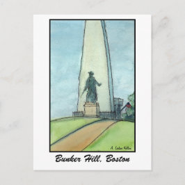 Bunker Backe Monument, Boston MORSA Vykort