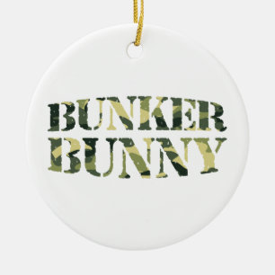 BUNKER BUNNY CAMO/CAMOUFLAGE JULGRANSPRYDNAD KERAMIK