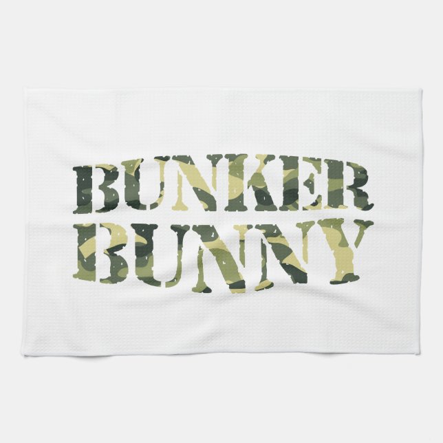 BUNKER BUNNY CAMO/CAMOUFLAGE KÖKSHANDDUK (Horisontell)