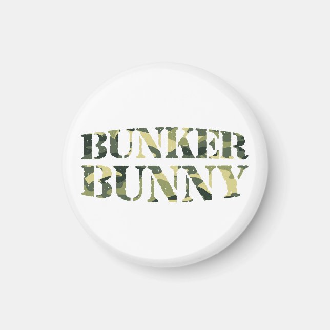 BUNKER BUNNY CAMO/CAMOUFLAGE MAGNET (Framsidan)
