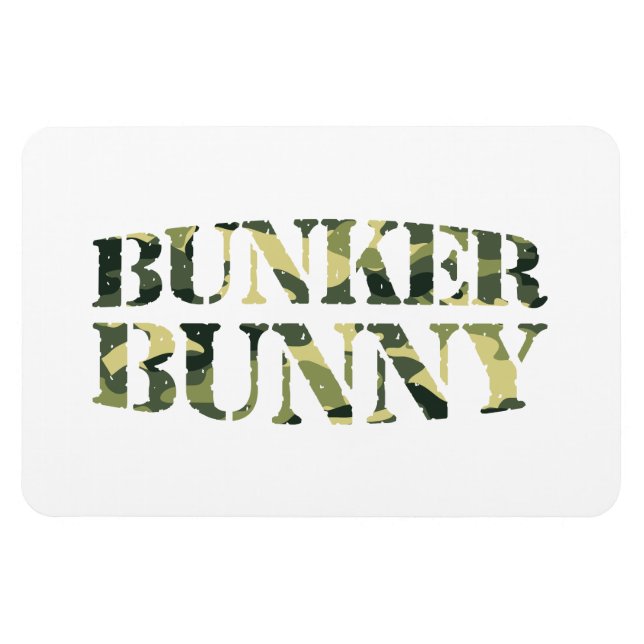 BUNKER BUNNY CAMO/CAMOUFLAGE MAGNET (Horisontell)