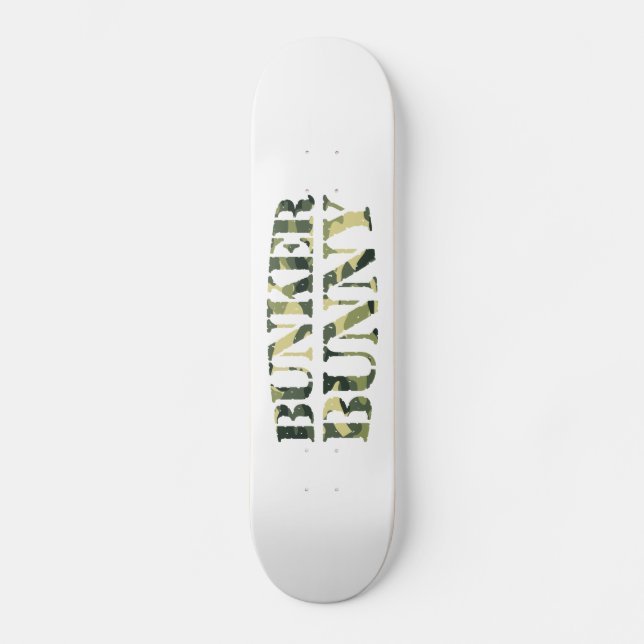 BUNKER BUNNY CAMO/CAMOUFLAGE MINI SKATEBOARD BRÄDA 18,5 CM (Framsida)