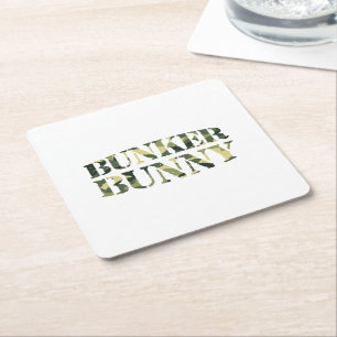 BUNKER BUNNY CAMO/CAMOUFLAGE UNDERLÄGG PAPPER KVADRAT