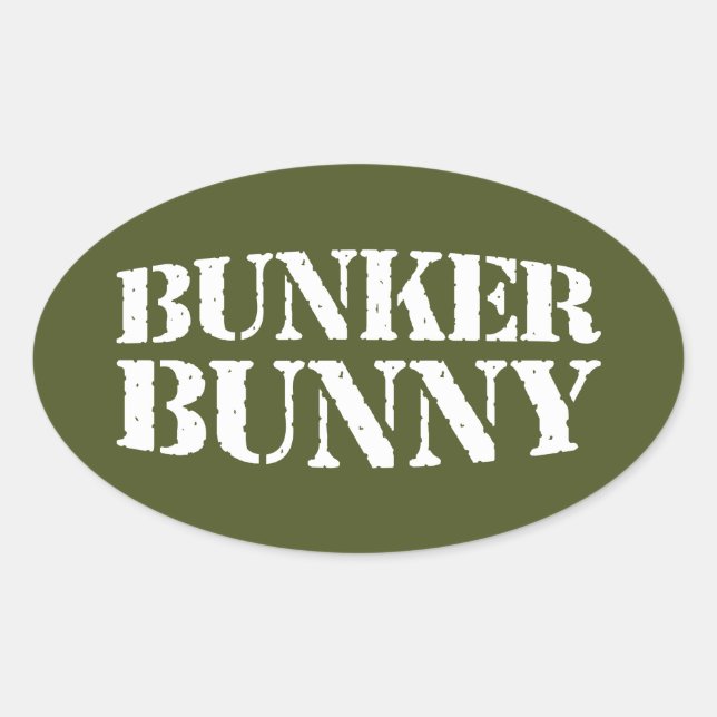 BUNKER BUNNY OVALT KLISTERMÄRKE (Framsida)