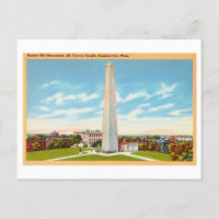 Bunker Hill-monumentet i Charlestown Vintage Trave