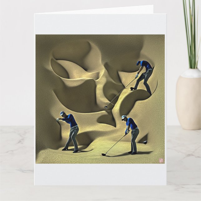 Bunker Trouble - Big Golf Card Tack Kort (Framsida)