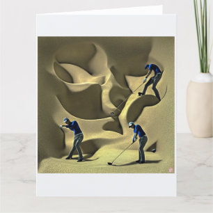 Bunker Trouble - Big Golf Card Tack Kort