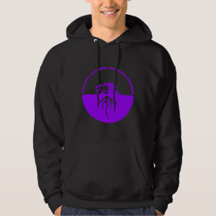 bunkerlogotyp (lilor) sweatshirt med luva