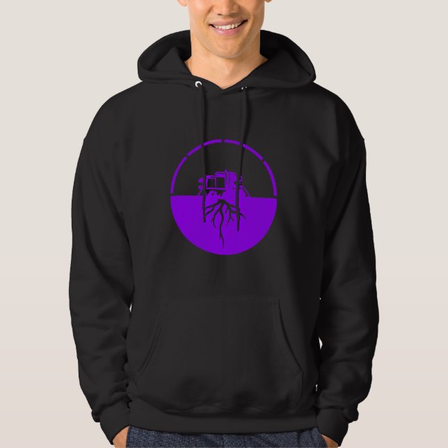 bunkerlogotyp (lilor) sweatshirt med luva (Framsida)