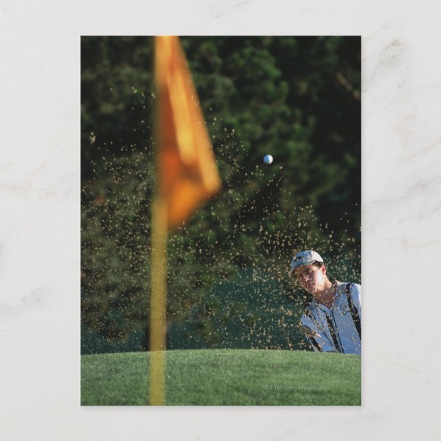 Bunkerskott (Golf) Vykort (Framsida)